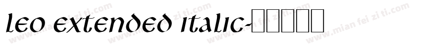 Leo Extended Italic字体转换